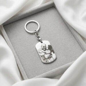 dije redondeado llavero