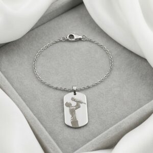 dije redondeado pulsera